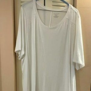 LANE BRYANT Swing Tee Top 22/24 3X White